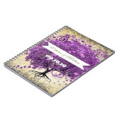 Carnet Radiant Purple Romantic Heart Leaf Wedding (Côté gauche)
