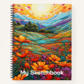 Carnet Radiant Wildflower Valley Art Sketchbook (Devant)