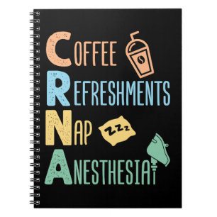 Carnet Rafraîchissements café Nap Anesthésie CRNA
