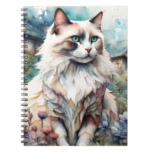 Carnet Ragdoll Chat en anglais Garden (Devant)