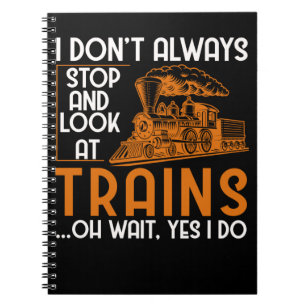 Carnet Railfan Funny Trainspoter Train Lover Railroad