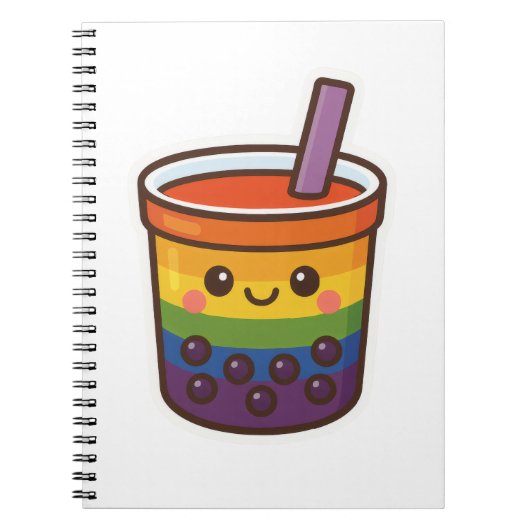 Carnet Rainbow Bubble Tea LGBTQ+ Pride (Devant)