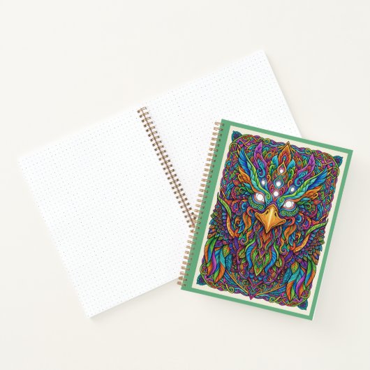 Carnet Rainbow Celestial Phoenix Zentangle Nooracle  (Intérieur)