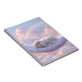 Carnet Rainbow Cloud Fluffy Bunny couché (Côté Droit)