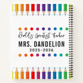 Carnet Rainbow Crayons Kindergarten Enseignant (Dos)
