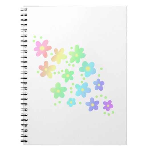 Carnet Rainbow Flowers (Devant)