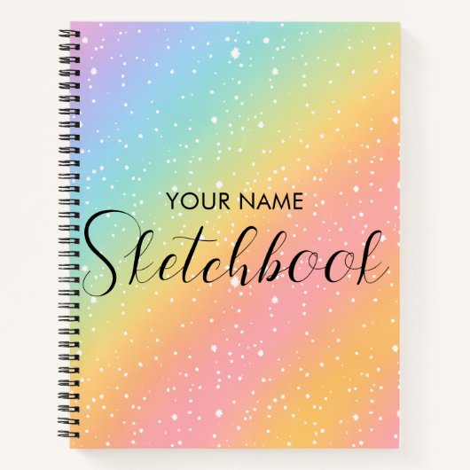 Carnet  Rainbow Glitter Gradient Kids Sketchbook  (Devant)