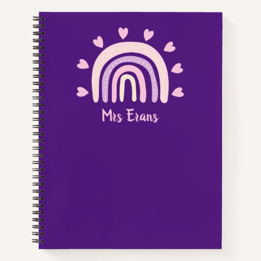 Carnet Rainbow Heart Carnet, cadeau de l'enseignant perso (Devant)