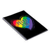 Carnet Rainbow Heart Flag Fier papa LGBT Gay pride Mois (Côté Droit)