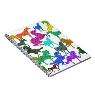 Carnet Rainbow Horses - "Dotty about Horses !"