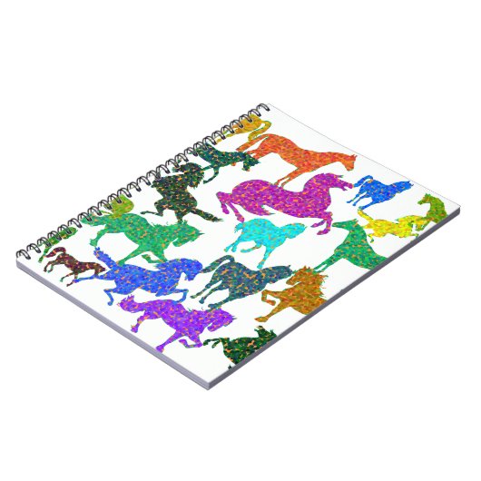 Carnet Rainbow Horses - "Dotty about Horses !" (Côté gauche)