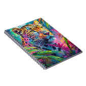 Carnet Rainbow Leopard coloré Art Abstrait moderne (Côté Droit)