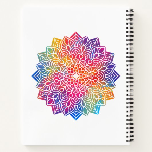 Carnet Rainbow Mandala Indian (Dos)