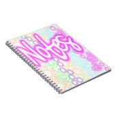 Carnet Rainbow “Notes” Notebook – Neon Pastel Aesthetic (Côté Droit)