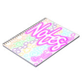 Carnet Rainbow “Notes” Notebook – Neon Pastel Aesthetic (Côté gauche)