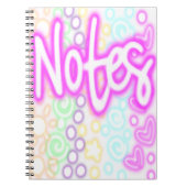 Carnet Rainbow “Notes” Notebook – Neon Pastel Aesthetic  (Devant)