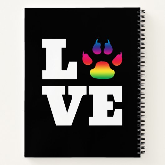 Carnet Rainbow paw (Dos)