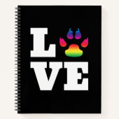 Carnet Rainbow paw (Devant)