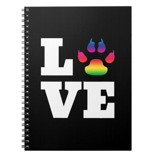 Carnet Rainbow paw (Devant)