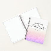 Carnet Rainbow Pink Parties scintillant Girly Ombre Nom d (Intérieur)