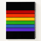Carnet Rainbow Stripe Sketch Sketchbook Noir (Dos)