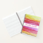Carnet Rainbow stripes cute watercolor (Intérieur)