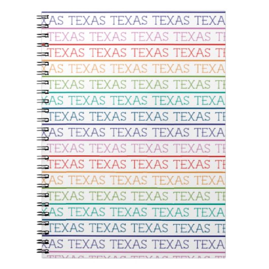 Carnet Rainbow Texas, Texas (Devant)