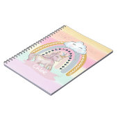 Carnet 🦄 Rainbow Unicorn Girl Nom personnalisé (Côté gauche)