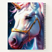 Carnet Rainbow Unicorn Head Nom personnalisé (Dos)