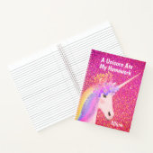 Carnet Rainbow Unicorn rose Parties scintillant Glam pers (Intérieur)