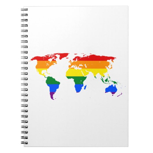 Carnet Rainbow world Map (Devant)