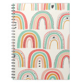 Carnet Rainbows scandinave : Motif d'art naïf. (Devant)