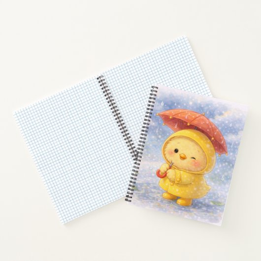 Carnet Rainy Alma Notebook | Cute Chick with Umbrella (Intérieur)