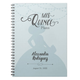 Carnet Rainy Day Blue Charro Silhouette Quinceanera