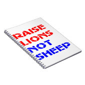 Carnet Raise Lions Not Sheep #USAPatriotGraphics © (Côté Droit)