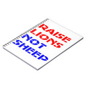 Carnet Raise Lions Not Sheep #USAPatriotGraphics © (Côté gauche)