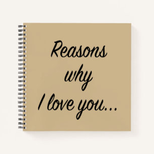 Carnet Raisons pour lesquelles je t'aime