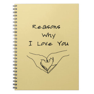 Carnet Raisons pour lesquelles je vous aime