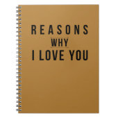 Carnet Raisons pour lesquelles je vous aime (Devant)