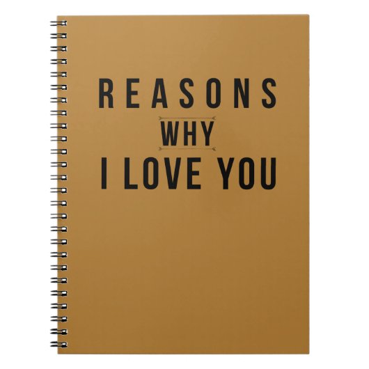 Carnet Raisons pour lesquelles je vous aime (Devant)