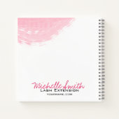 Carnet Rallonges de trait Maquillage Aquarelle rose Rende (Dos)