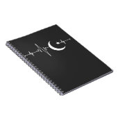 Carnet Ramadan Moon Islam Heartbeat Croissant musulman (Côté Droit)