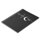 Carnet Ramadan Moon Islam Heartbeat Croissant musulman (Côté gauche)