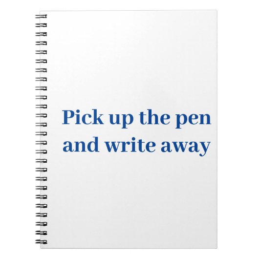 Carnet Ramassez le stylo et écrivez (Devant)