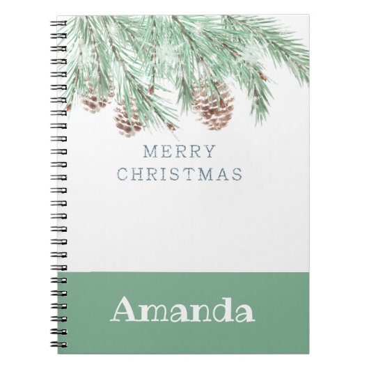 Carnet rameaux avec cônes, Noël, cônes de Noël (Devant)