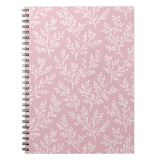 Carnet Rameaux de forêt neutres - Rose apaisé (Devant)