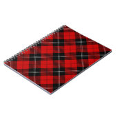 Carnet Ramsay tartan rouge noir plaid (Côté gauche)