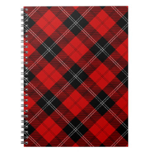 Carnet Ramsay tartan rouge noir plaid