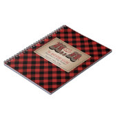 Carnet Randonnées d'aventure Bottes Plaid Baby shower liv (Côté gauche)