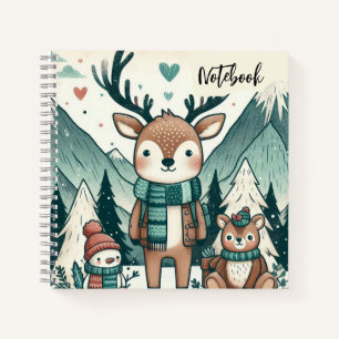 Carnet Randonneurs d'hiver – Famille de cerfs douillets d